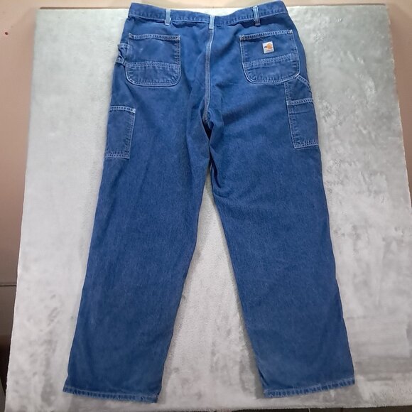 Carhartt FR Flame Resistant Carpenter Jean Men 42x32, Tag 42x34 FRB13 DNM Work - Picture 2 of 16